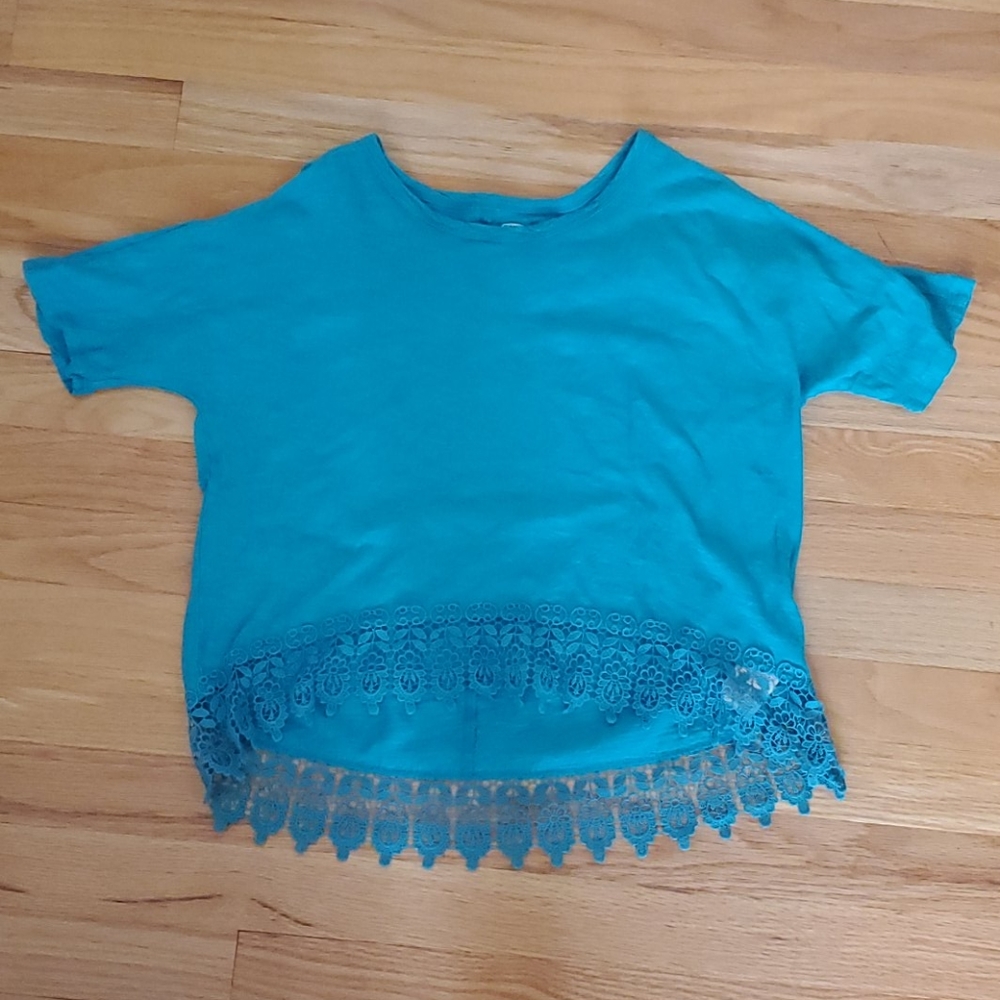 Blue Girl's Hi-Low Shirt